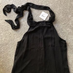 BNWT Sleeveless Blouse with Tie-up Neckline